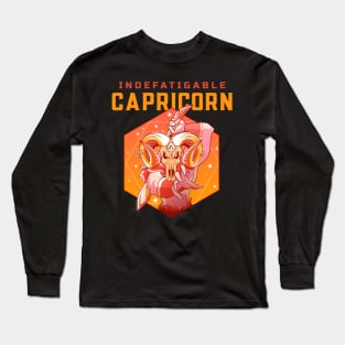 Capricorn The Indefatigable Zodiac Sign Long Sleeve T-Shirt